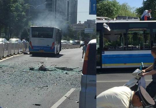 北京小营北路569公交车突然爆炸