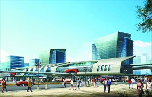 苹果园拟建垂直换乘楼 地上3层为公交和S1站台