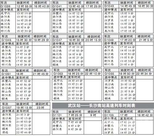 武广高铁列车时刻表查询（武广客运专线火车票价格）[墙根网]