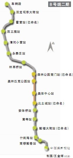 北京地铁6号线8号线站名公示 市民可网上提建议[墙根网]