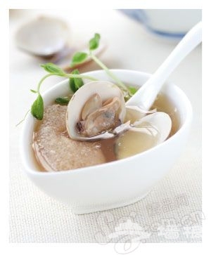 龙井文蛤竹荪汤