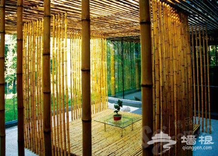 用竹子设计制作的独立空间
