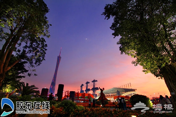 广州亚运会即将开幕 羊城绝美夜色醉游客[墙根网]