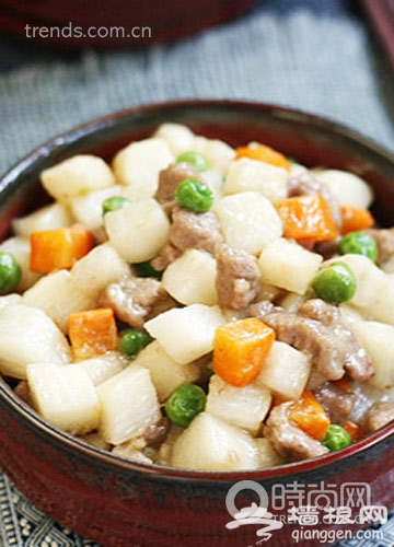 山药牛肉粒