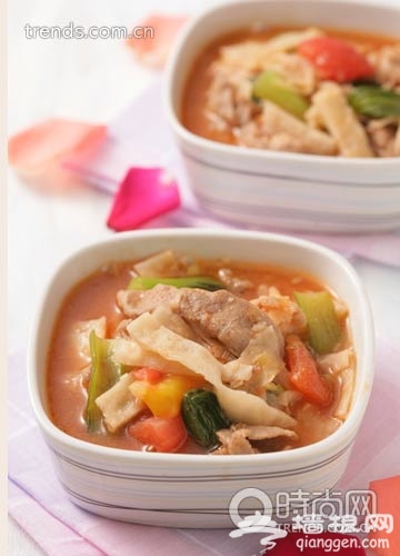 番茄牛肉烩饼