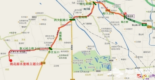 附水蜜桃主题公园交通示意图一张