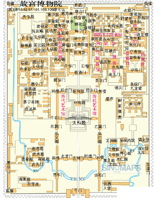 故宫游览地图