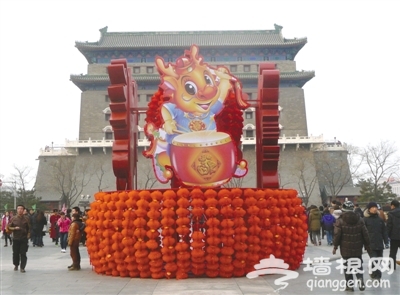 巨型灯笼亮相前门