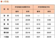北京地铁6号线首末车时间表