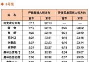 北京地铁8号线首末班车时间表