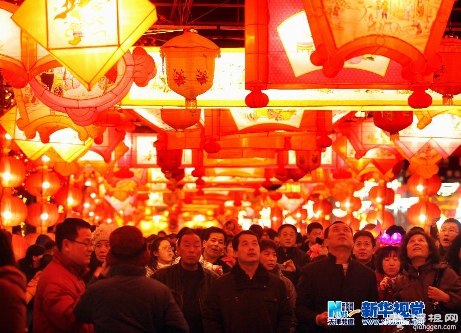 #（社会）（1）天津杨柳青元宵灯展开幕
