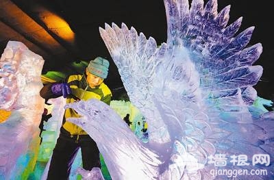 2014延庆龙庆峡冰雕赛13日举办