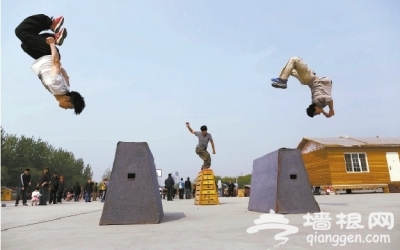 2014北京国际雕塑公园玉兰节 跑酷助兴