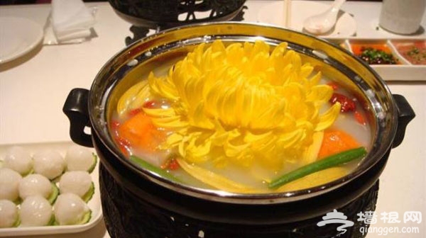 京郊美食推荐 菊花宴火锅涮着吃