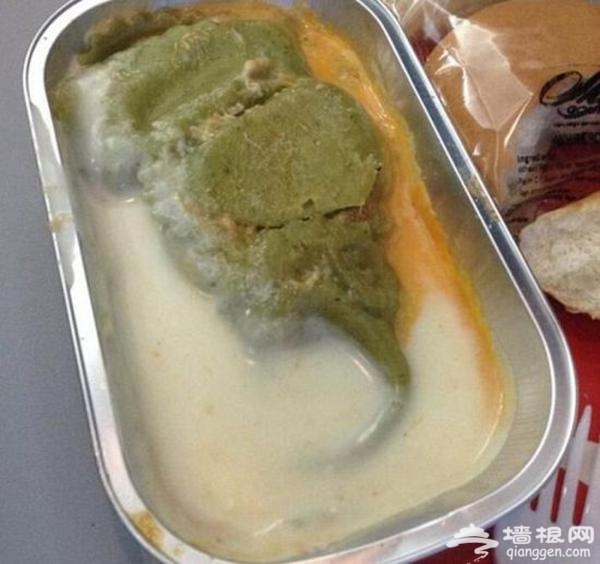 网友吐槽飞机餐:真把翔端上餐桌了(图)