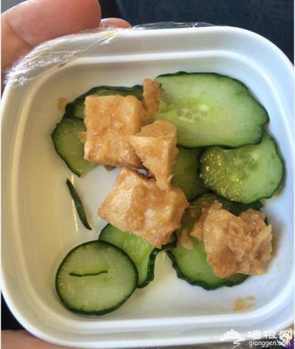 网友吐槽飞机餐：真把翔端上餐桌了（图）