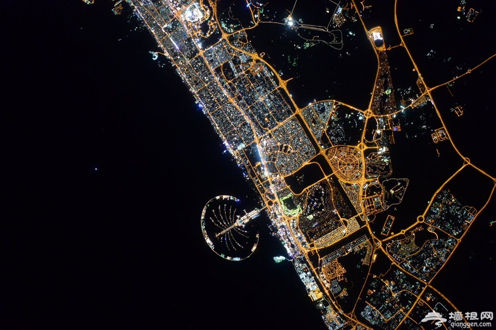 宇航员从太空拍北京夜景[墙根网]