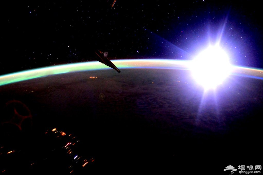 宇航员从太空拍北京夜景[墙根网]