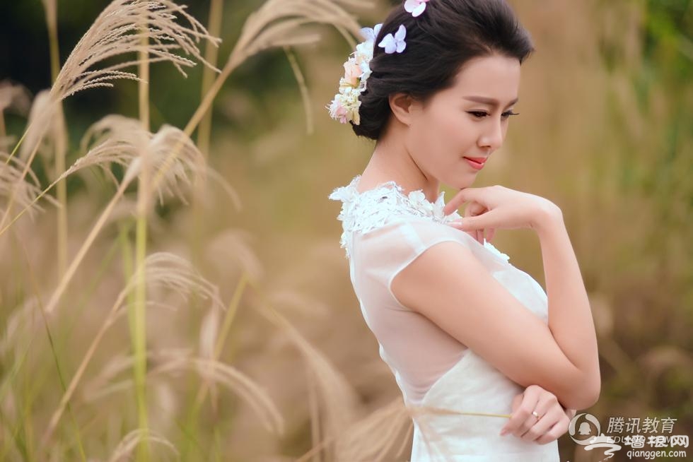 气质校花夏胡红爱茶艺 旅游小姐赛获奖[墙根网]