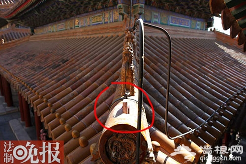 北京颐和园一殿脊神兽失踪 春节前还在