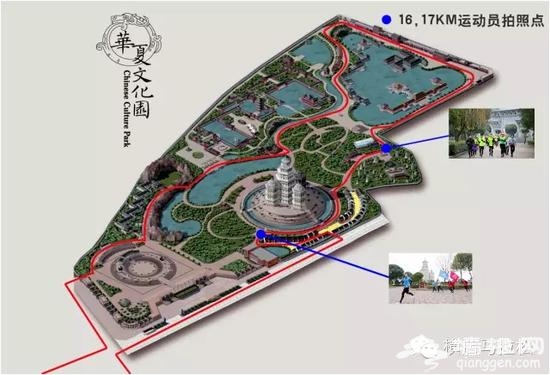 华夏文化园景区路线图。