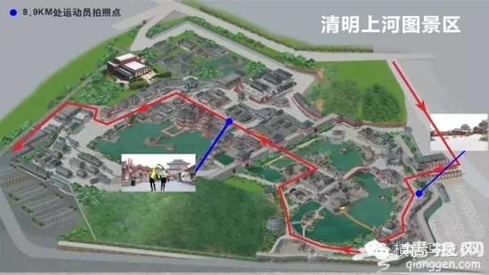 清明上河图景区路线图。