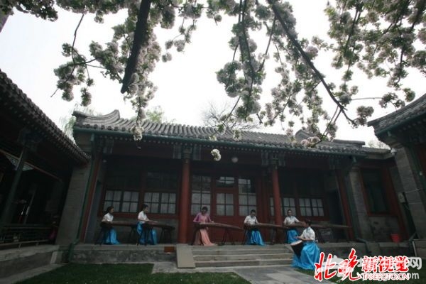 宋庆龄故居西府海棠花下琴声悠扬