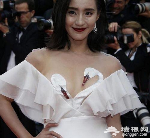 戛纳国际电影节“京城最美女大学生村官”王智低胸装亮相[墙根网]