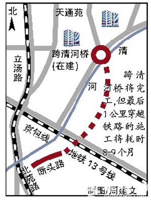 喊了9年的北苑路北延明年初通车（图）