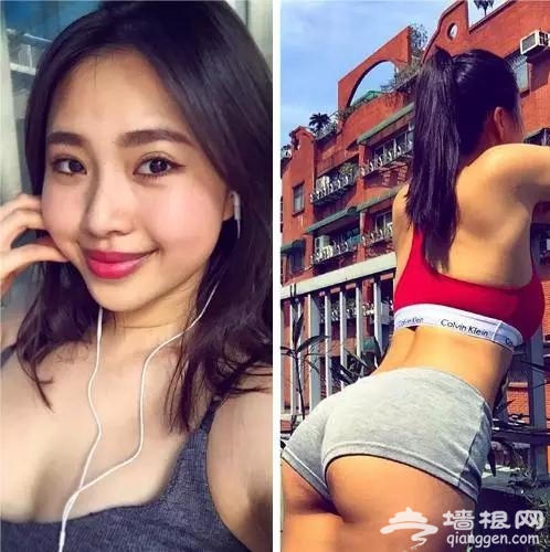 中国健身妹子 2年自己练出欧美身材[墙根网]