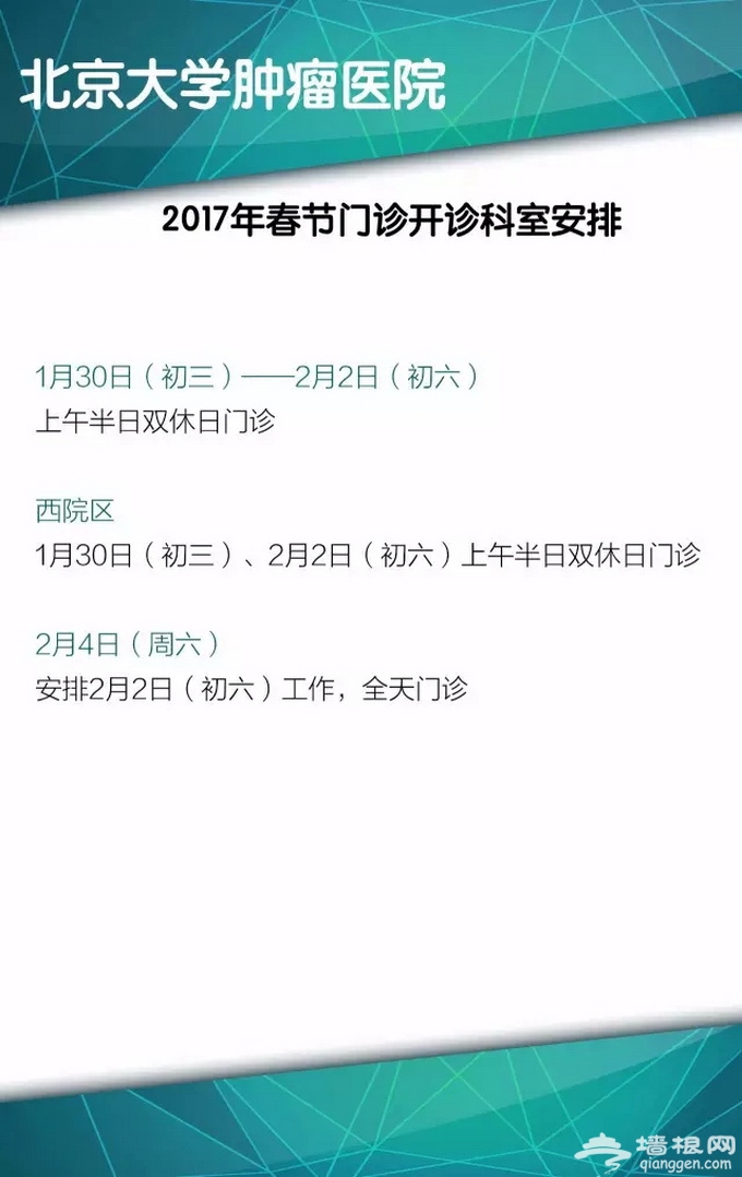北京春节期间照常门诊医院名单一览：38家不放假[墙根网]