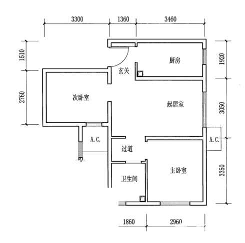 延庆天成家园公租房项目户型图(区危改康居办持有)[墙根网]