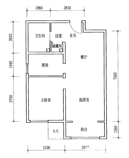 延庆天成家园公租房项目户型图(区危改康居办持有)[墙根网]