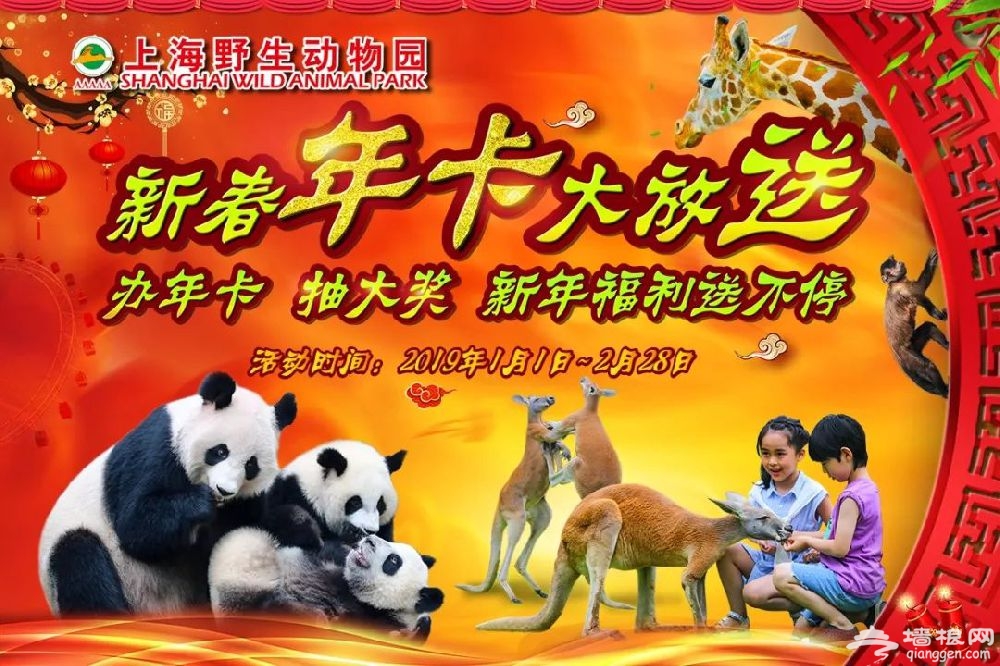 2019年上海野生动物园年卡超值福利[墙根网]