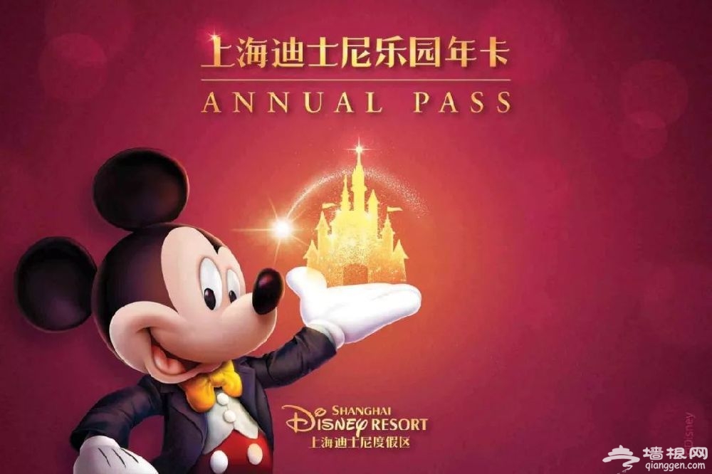 上海迪士尼乐园推出全新年卡 分周日年卡、平日+周日年卡、无限年卡三种[墙根网]