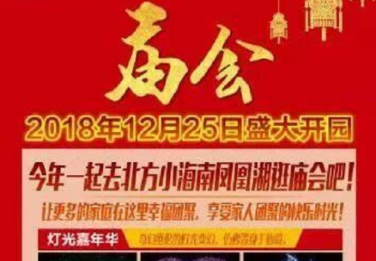 2019天津北方小海南灯光戏雪大庙会（时间+门票）
