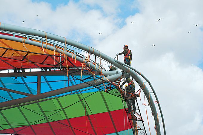 全国首个多彩膜结构建筑是如何诞生的？北京世园会主会场静待八方来客[墙根网]