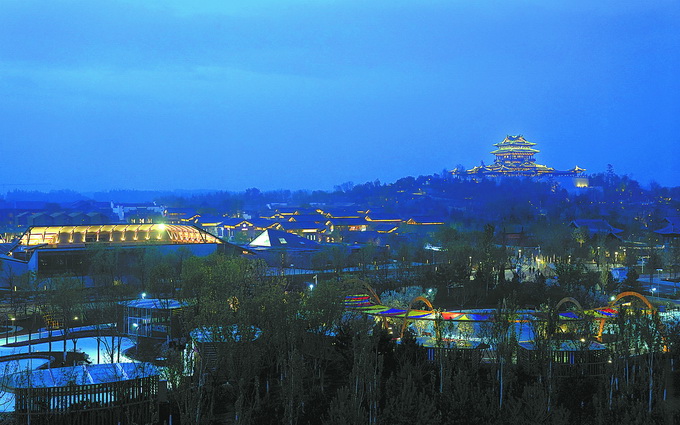 北京世园会已拉开大幕 炫酷高科技手法让世园夜景如梦如幻[墙根网]