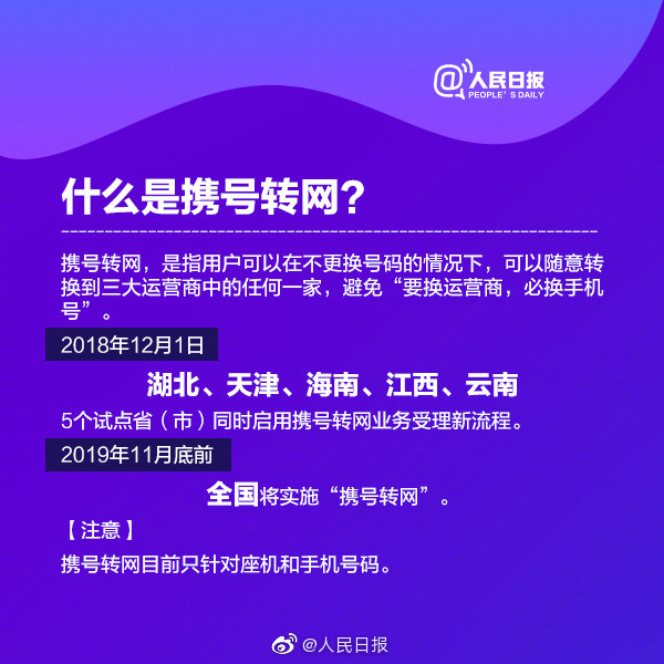 携号转网什么时候实行?办理流程条件[墙根网]