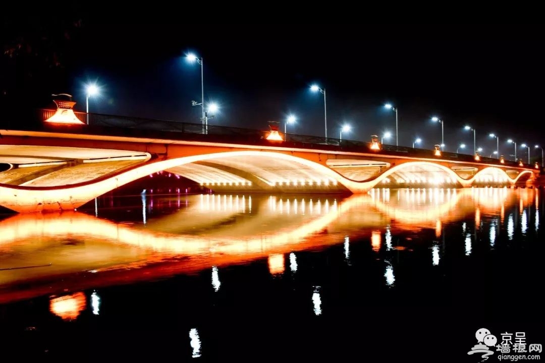 通州大运河滨河夜景、璀璨玉带河大桥，赏夜幕下的城市副中心[墙根网]