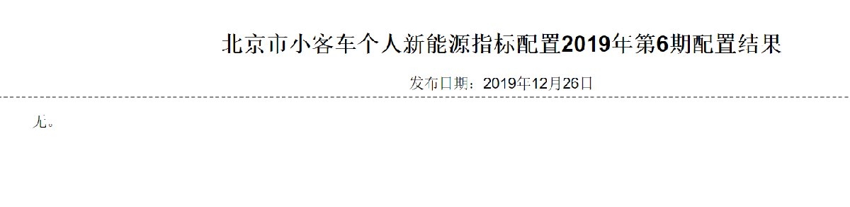 2019年第6期北京新能源车摇号配置结果(个人+单位)