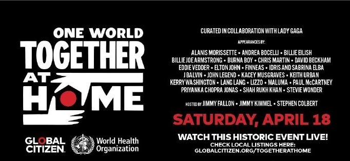 同一个世界团结在家线上特别慈善音乐会全球直播平台(14个)
