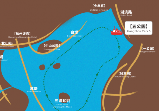 2022杭州西湖夜游游船路线一览