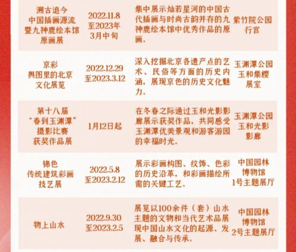 2023北京市属公园元宵节展览时间地点及内容详情[墙根网]