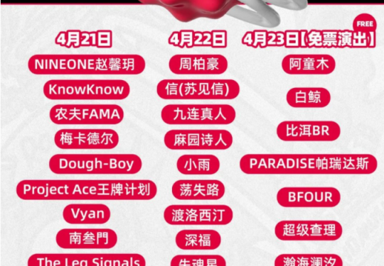 2023荔湖音乐节(时间+地点+门票+阵容公布)