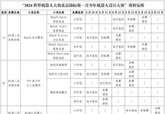 2024北京世界机器人大赛青少年机器人设计大赛赛程安排（时间+地点+观赛方式）