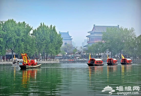 银锭观山 体验什刹海摇橹船风景-市区-墙根网