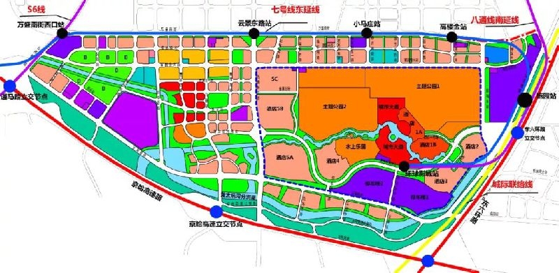 通州文化旅遊區重要規劃圖出爐環球主題公園主體年底動工