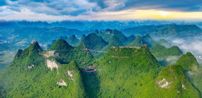 “行旅”阳朔如意峰，360°把喀斯特峰林装进镜头[墙根网]