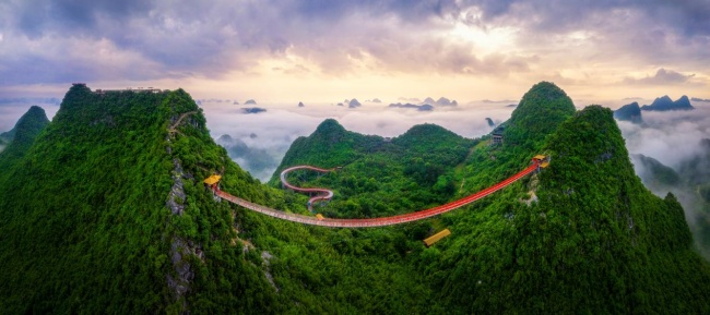 “行旅”阳朔如意峰，360°把喀斯特峰林装进镜头[墙根网]